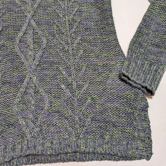 Mountain Warehouse Green Purple Blend Scoop Neck Knit Sweater  Top Woman 8 - Picture 5 of 11